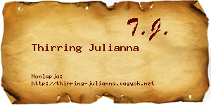 Thirring Julianna névjegykártya
